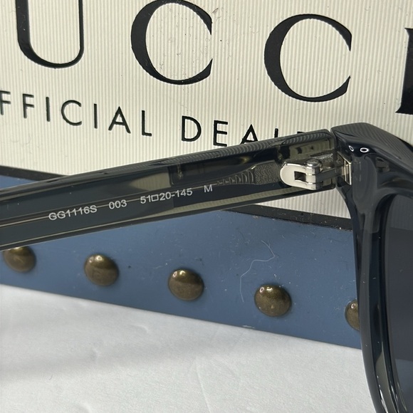 💯 - New Authentic Gucci GG1116S 003 51 Sunglasses - Picture 13 of 13